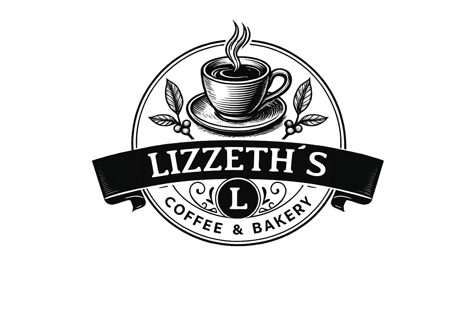 logo elegante de lizzeth's coffee & bakery (1)